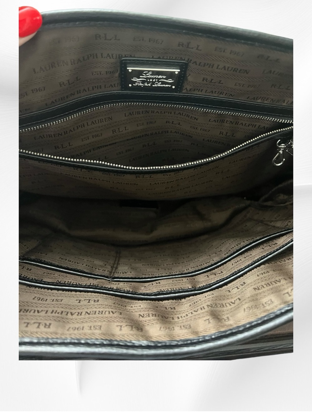 Lauren Ralph Lauren Black Leather Sloan Shopper Tote… New Without Tags…MSRP $198 - Picture 13 of 13